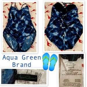 Women’s  Swimsuit, One Piece Swimsuit, Aqua Green Swimsuit